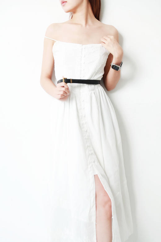 显腰身啊啊啊，女神气质全开。复古纯铜手工黑色方扣腰带C061088 商品图8