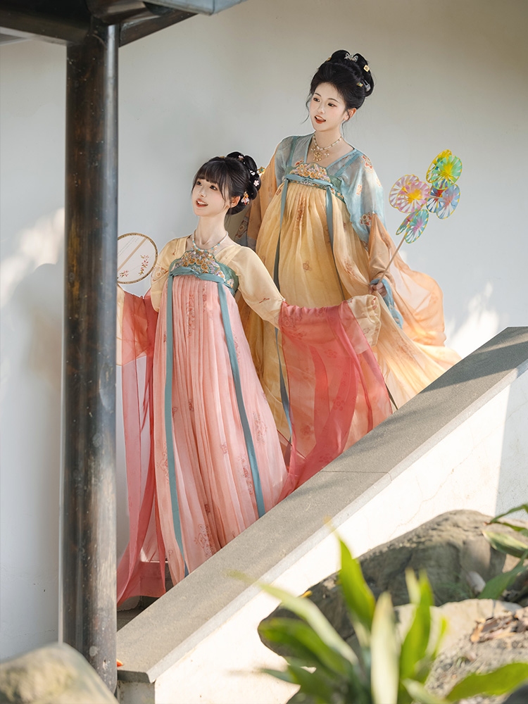 【重回汉唐云涧绣梦】正品原创唐制齐胸衫裙襦裙披帛日常轻汉服女成人