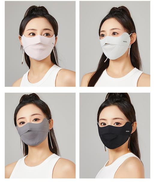 170g双面锦纶冰丝无痕防晒面罩口罩1938 商品图4