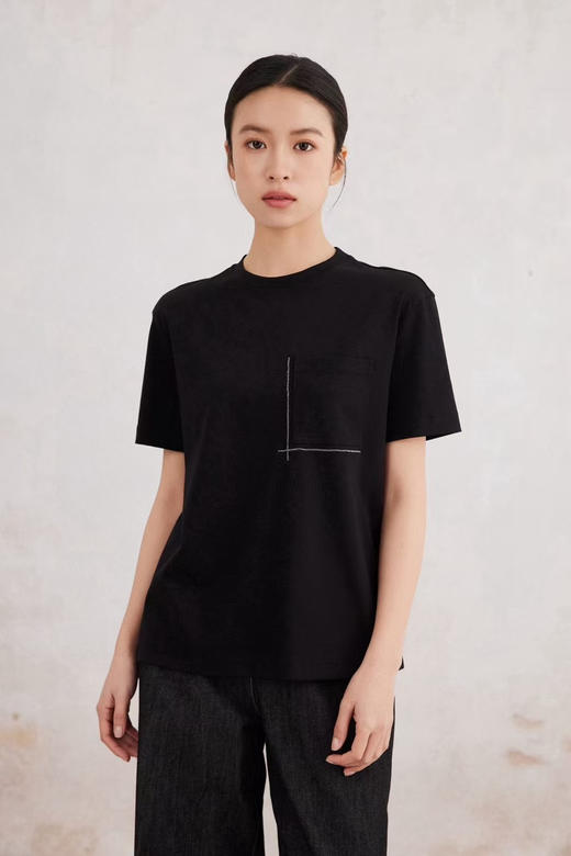 BC圆领衫。黑色。米色。白色 商品图0