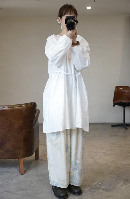 (g)白色圆领罩衫 商品图2