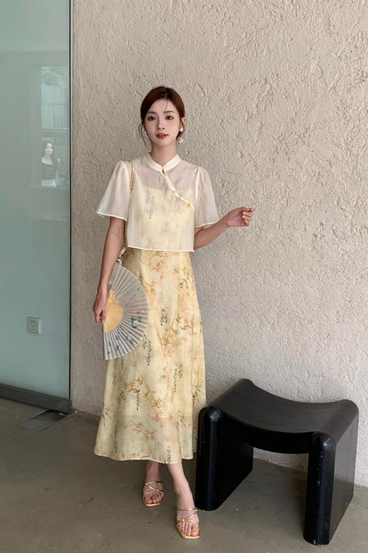 SIA SAYLOR 新中式印花吊带套装连衣裙 20497 商品图4