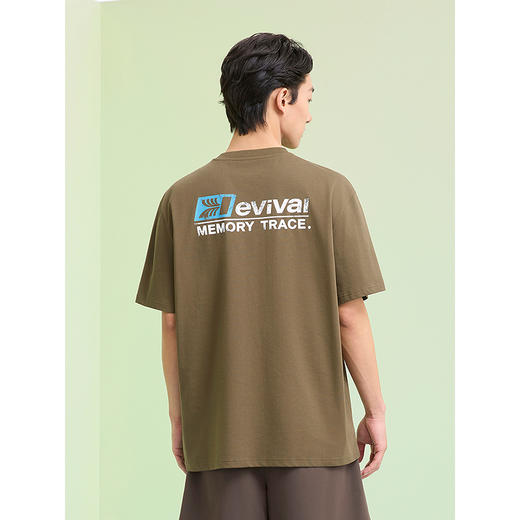 GXG男装 圆领T恤背后大印花上衣凉感短袖针织 2025夏季热卖 商品图4