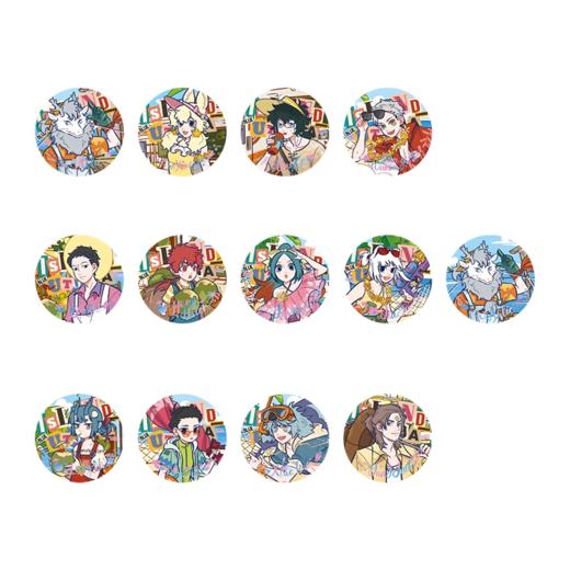 非人哉 海岛乌托邦 马口铁徽章 吧唧 12包/盒 国谷 商品图0