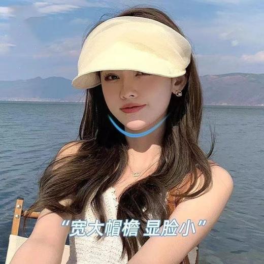 【气质款防晒帽🔥】显脸小还能防晒！欧根纱发箍空顶帽，度假出游气质满分✨新款欧根纱发箍空顶帽  商品图0