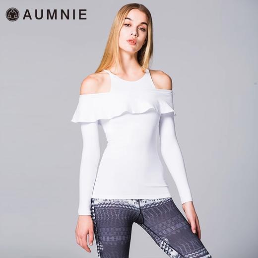 AUMNIE澳弥尼丨女长袖运动上衣健身瑜伽服速干高弹含胸垫百合T恤 商品图0