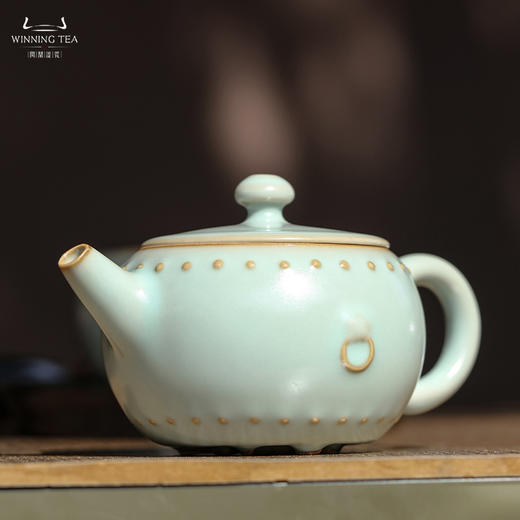 问鼎汝瓷鼎峰系列天青战鼓壶 商品图0