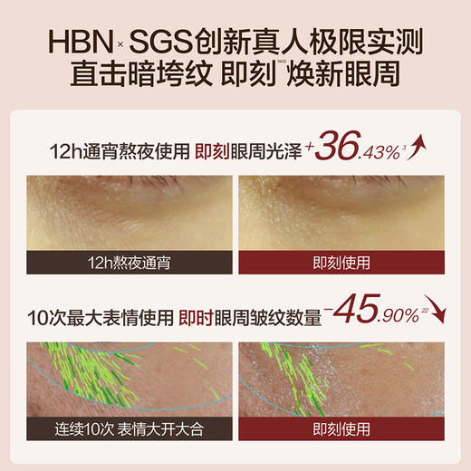 【品牌直发】HBN咖啡因眼霜3.0 淡纹提亮眼周 抗皱紧致保湿眼部套装CP咖啡眼霜3.0双A醇眼精华淡纹亮眼周小咖管抗皱眼霜精华液 商品图4