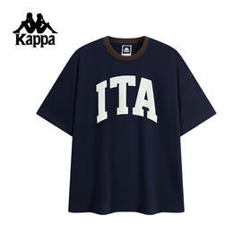 Kappa卡帕背靠背运动短袖男夏季新款宽松透气休闲纯棉t恤上衣女款K0F52TD10