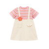 笛莎Deesha 童装女童条纹撞色假两件A摆背带连衣裙 商品缩略图4