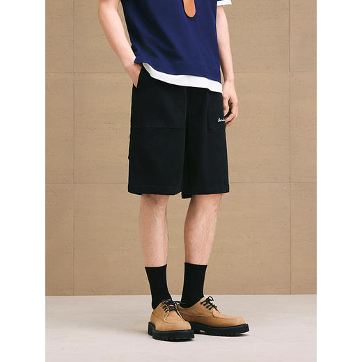 GXG男装 大口袋贴布牛仔短裤绣花工装短裤通勤短裤 2025夏季热卖 商品图2