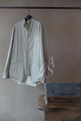 Paul Harnden 男士雾灰色/黑色细格纹羊毛JERKIN