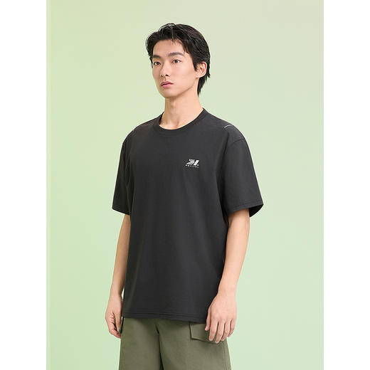 GXG男装 圆领T恤背后图案印花上衣短袖针织 2025夏季热卖 商品图3