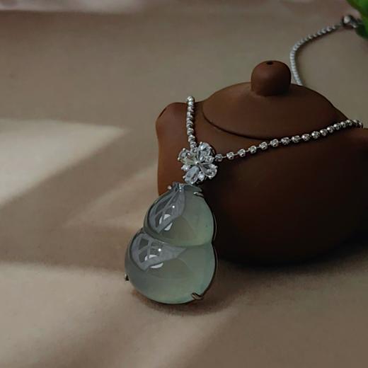 Pt （铂金）镶嵌翡翠葫芦项坠 商品图13