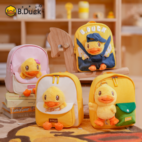 小黄鸭幼儿园书包2-5岁儿童双肩包女童新品减负玩偶小背包