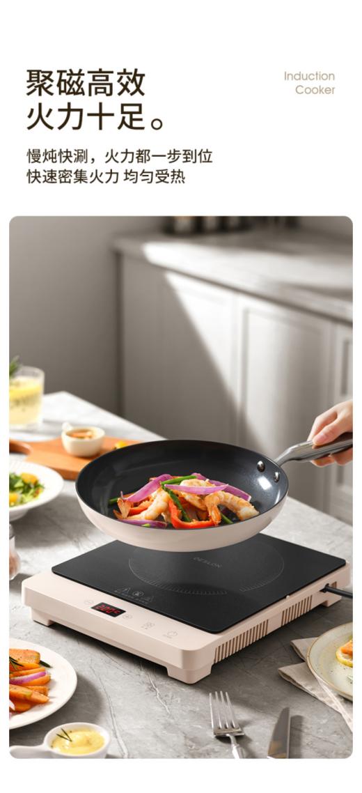 🔥【德世朗DDQ-ZJ708电磁炉】慢炖快刷+受热均匀，烧烤+炒+火锅+煎=炖，🎈样样精通，家里的厨房必备用品 ✅智能定温功能，从60℃到240℃✌，按需求控制烹饪温度 商品图2