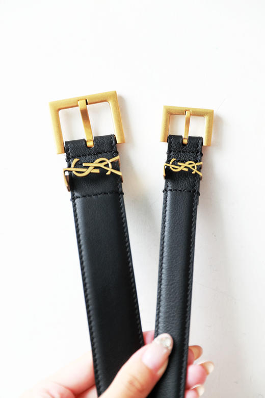 显腰身啊啊啊，女神气质全开。复古纯铜手工黑色方扣腰带C061088 商品图3