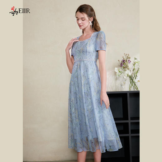 司歌雪纺碎花收腰连衣裙短袖A911082X 商品图1