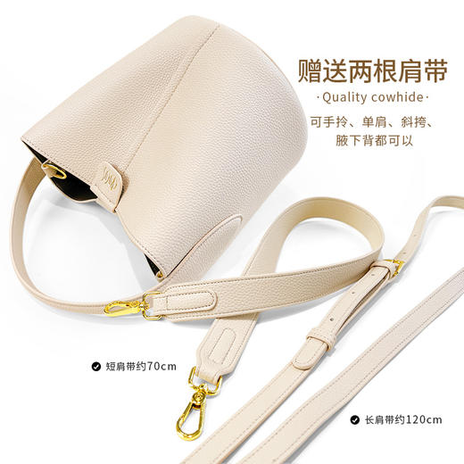 春日限定【抢先购】【品牌授权】德国品牌Crocus伦敦回忆经典女包时尚百搭单肩荔枝纹菜篮子包-YUAL 商品图12