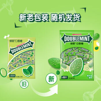 绿箭 口香糖原味薄荷味约100片/袋270g 接吻糖 清新口气 休闲零食糖果 /休闲食品 /糖果 /口香糖 商品图6