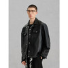 GXG男装 黑色真皮皮衣夹克男外套24冬季热卖夹克 G24X124001 商品缩略图4