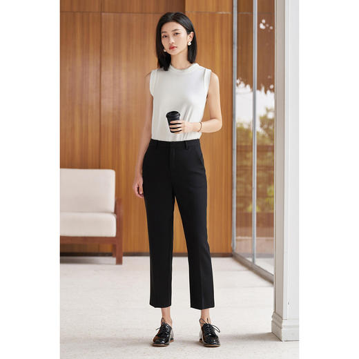 剩S/M/L/XL 【休闲套装】2025夏季时尚无袖针织衫显瘦小脚裤3648 商品图3