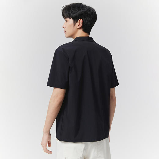 GXG男装25夏季简约翻领工装休闲垂顺轻薄男式短袖衬衫K&C 商品图3