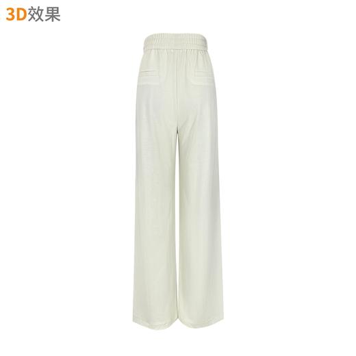 女裤春夏季韩版松紧腰国风醋酸麻感直筒托底裤    AC-5K7266 商品图3