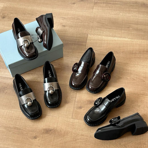 高端定制Prad/a 25S秀场意大利皮乐福鞋 商品图9