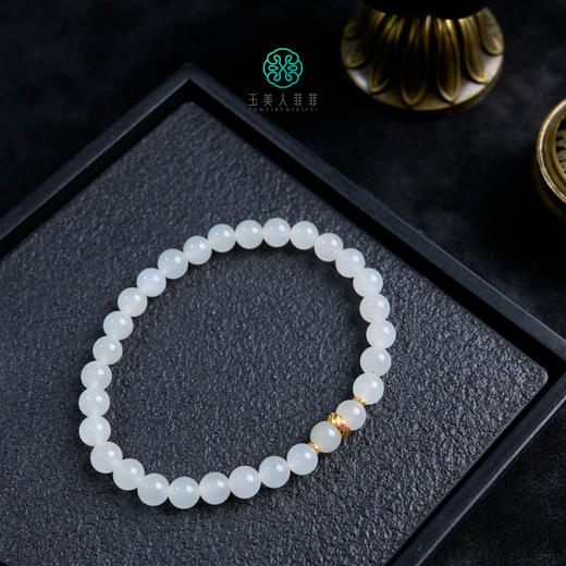 DS925和田玉单圈-圆珠手串约6mm#9A1 商品图0