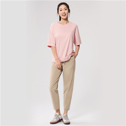 佐丹奴女装SS25商场同款【全面液氨】纯棉字母刺绣短袖T恤05325219 商品图2