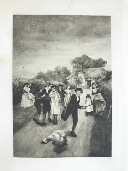 1898年 戈德史密斯《荒弃村庄》 12幅插图 漆布精装32开 商品图8