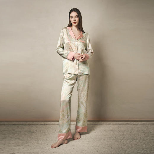 Soloseta22姆米重磅真丝睡衣女套装桑蚕丝绸家居服2025秋新品礼物 商品图1