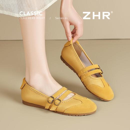 ZHR则则平底玛丽珍鞋2025新款一脚蹬软底浅口单鞋ins简约通勤女鞋 商品图7