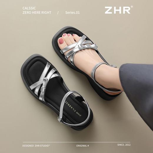 ZHR则则蝴蝶结凉鞋2025新款厚底罗马松糕底凉鞋气质百搭洋气女鞋 商品图9