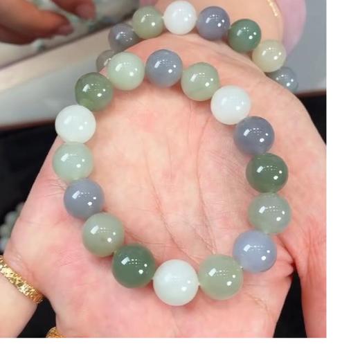 和田玉单圈圆珠手串约12mm 商品图0