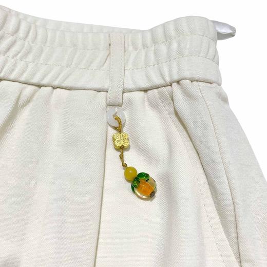 女裤春夏季韩版松紧腰国风醋酸麻感直筒托底裤    AC-5K7266 商品图6