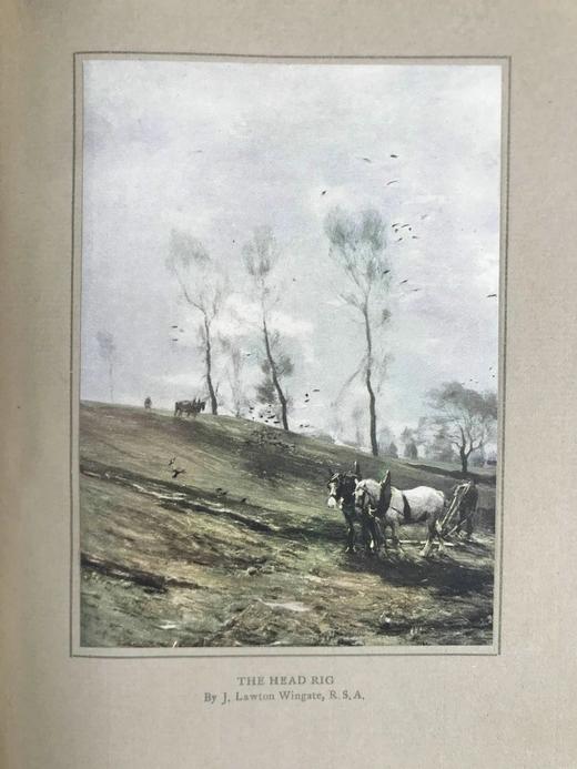 1912年 彭斯歌谣与诗歌集 46幅彩色手工贴图 漆布精装18开 商品图5