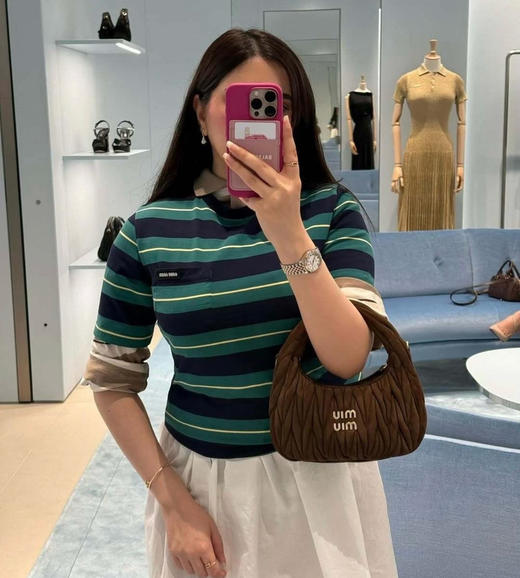 miumiu女士条纹短袖T恤061002 商品图9