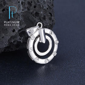 【限时8.8折】【线上铂金馆】PT950 【国际铂金协会】铂金双圈圆环吊坠（不含链）(BDZ00015)预售产品下单后不退款不退货不换货不补差价)