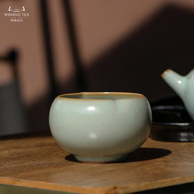 问鼎汝瓷鼎峰系列天青520心形杯