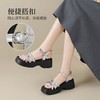 ZHR则则蝴蝶结凉鞋2025新款厚底罗马松糕底凉鞋气质百搭洋气女鞋 商品缩略图3