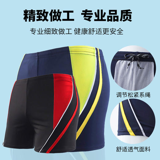 游泳裤男加肥加大码中年男士大号爸爸平角宽松成人防尴尬泳裤厂 商品图3