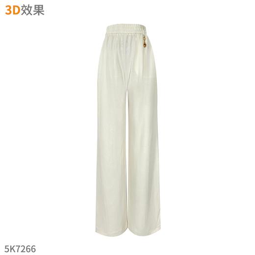 女裤春夏季韩版松紧腰国风醋酸麻感直筒托底裤    AC-5K7266 商品图2