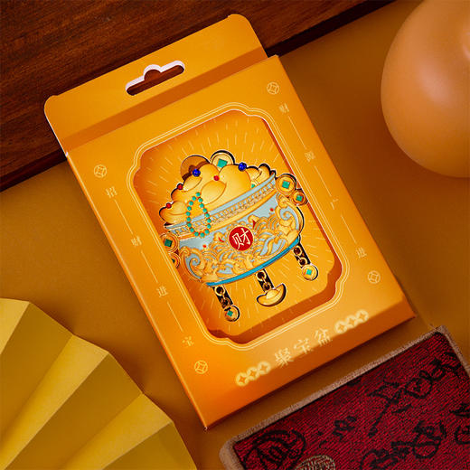 【聚宝盆吊坠】金属冰箱贴国潮财运祝福文创纪念工艺品 商品图1