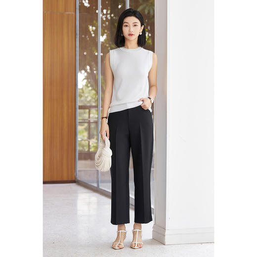 剩S/M/L/XL 【休闲套装】2025夏季时尚无袖针织衫显瘦小脚裤3648 商品图1