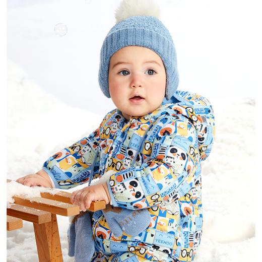 英氏【反季特惠】宝宝连帽羽绒服冬季外出可爱婴儿羽绒服保暖超韧绒 商品图4