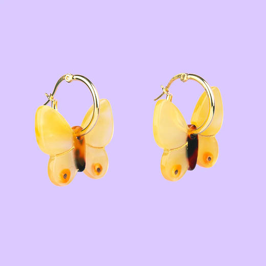 北京仓｜Coucou Suzette-Yellow Butterfly-黄色蝴蝶 耳环［法国设计师］ 商品图5
