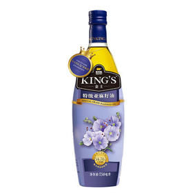 金龙鱼 KING'S【保真亚麻籽油】食用油 进口原料 特级初榨 亚麻籽油5L /粮油调味 /食用油 /亚麻籽油/火麻油