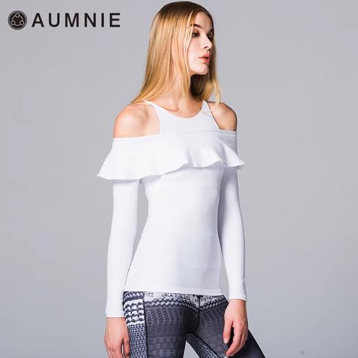 AUMNIE澳弥尼丨女长袖运动上衣健身瑜伽服速干高弹含胸垫百合T恤 商品图3